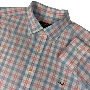 Vineyard Vines Classic‎ Fit Tucker Shirt Mens Large Plaid Long Sleeve Preppy